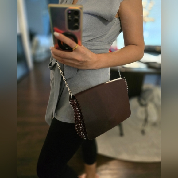 🌟Paco Rabanne Burgandy Chain Bag - Picture 13 of 14